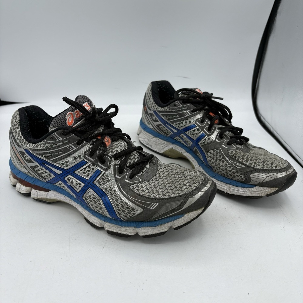 Asics Shoes Mens Size 7.5 EE Wide GT-2000 2 T3P3N Run Gray Silver Blue Sneakers